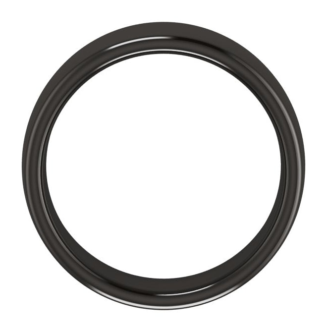 Cobalt Or Titanium Or Zirconium Comfort-Fit Standard Weight European-Style Band