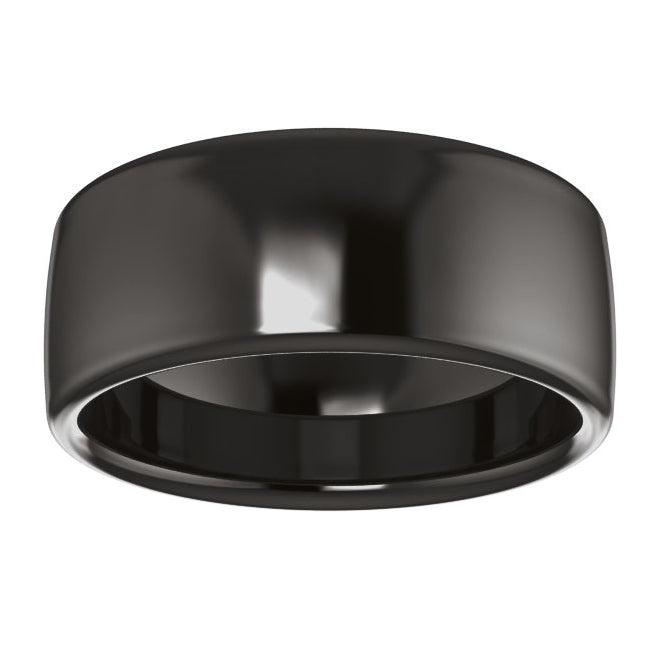 Cobalt Or Titanium Or Zirconium Comfort-Fit Standard Weight European-Style Band