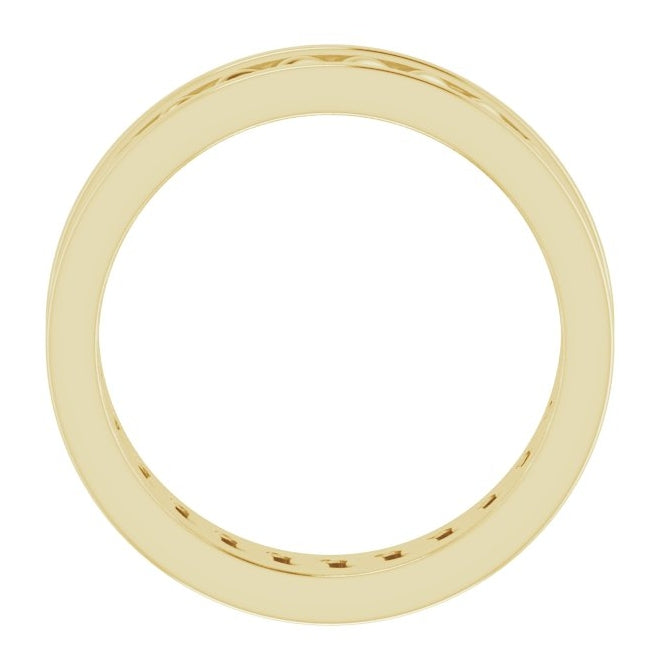 14K Yellow Or Rose Gold 6.3 mm Chain Link Flat Band