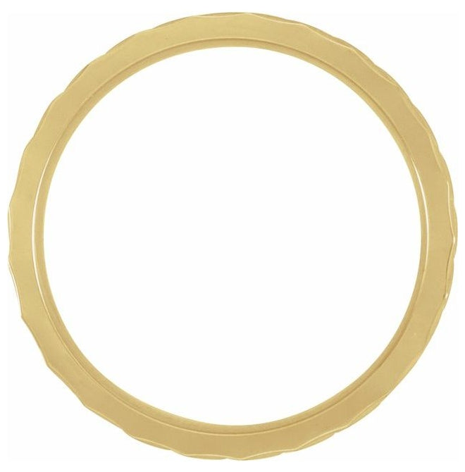 14K Yellow Or White Gold 6 mm Patterned Flat Band