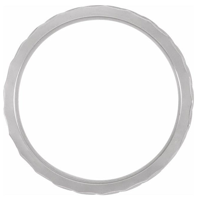 14K Yellow Or White Gold 6 mm Patterned Flat Band