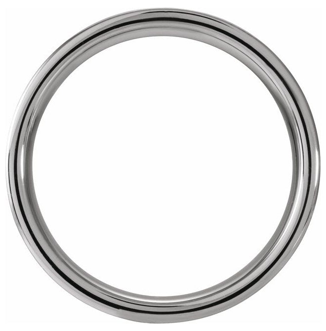 Tungsten Texas Ebony Wood Inlay 6 mm Comfort-Fit Flat Band