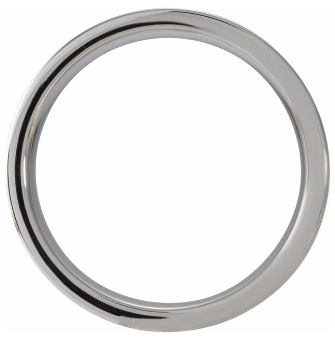 Tungsten Cypress Wood Inlay 6 mm Comfort-Fit Flat Band
