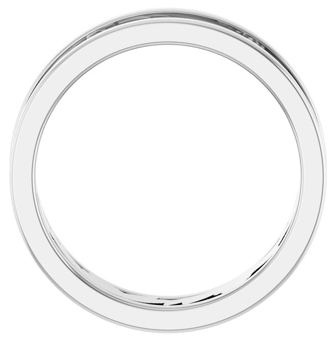 14K Yellow Gold Or White Gold 5.8 mm Polished Sculptural Floral Flat Band