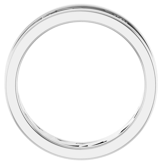 14K Yellow Gold Or White Gold 5.8 mm Polished Sculptural Floral Flat Band