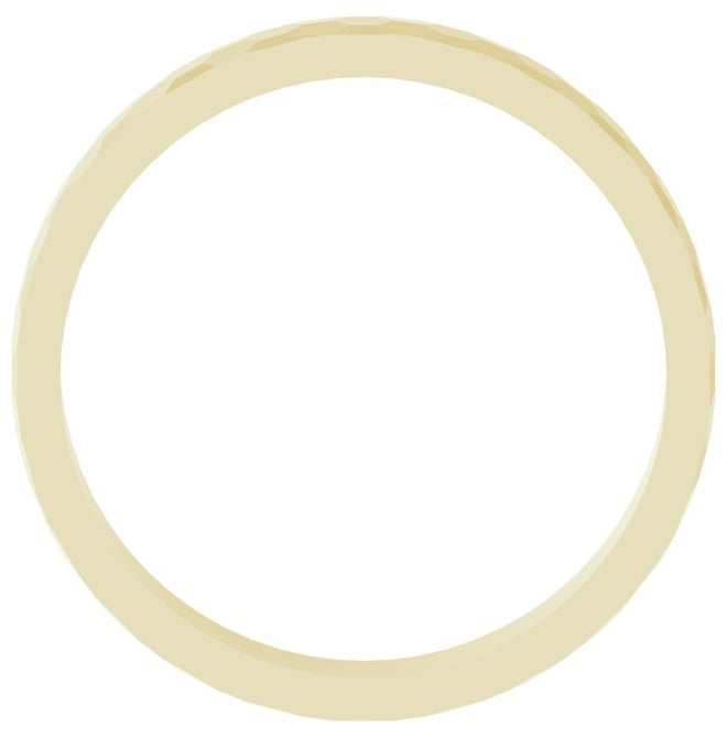 14K Yellow Gold 3.5 mm Hexagon Pattern Band