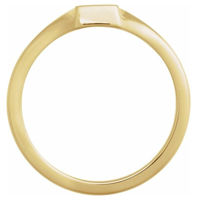 14K Yellow Or White Gold 7 X 5 Mm Brush Polished Signet Ring
