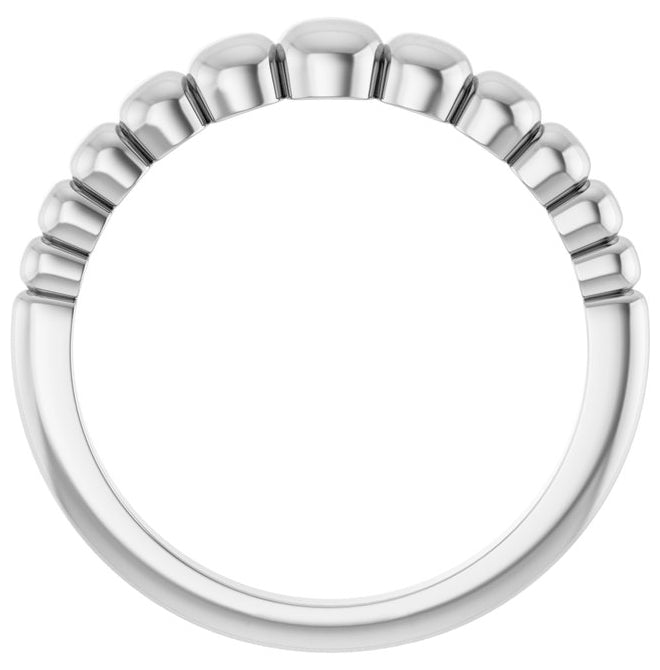 14K Yellow Gold Or Sterling Silver Geometric Domed Ring
