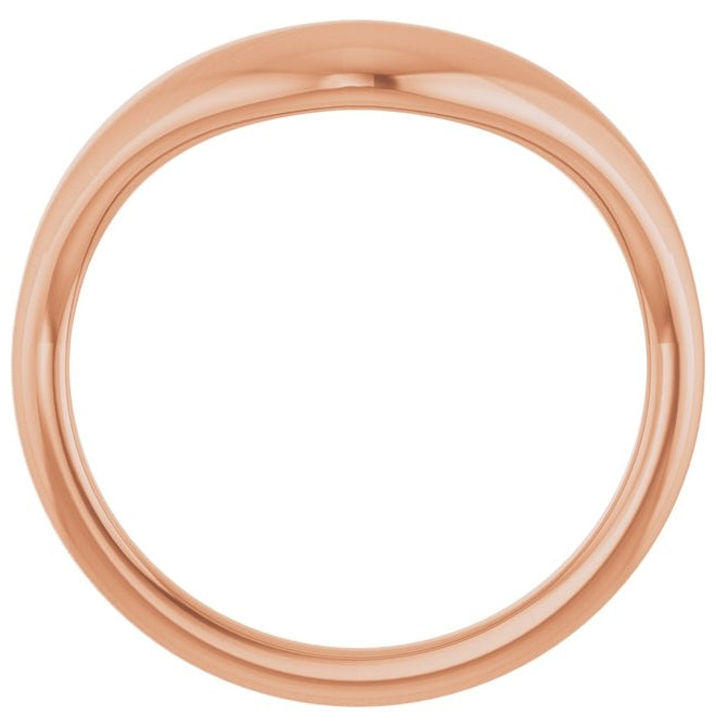 14K Yellow Or White Or Rose Gold Polished Contour Band