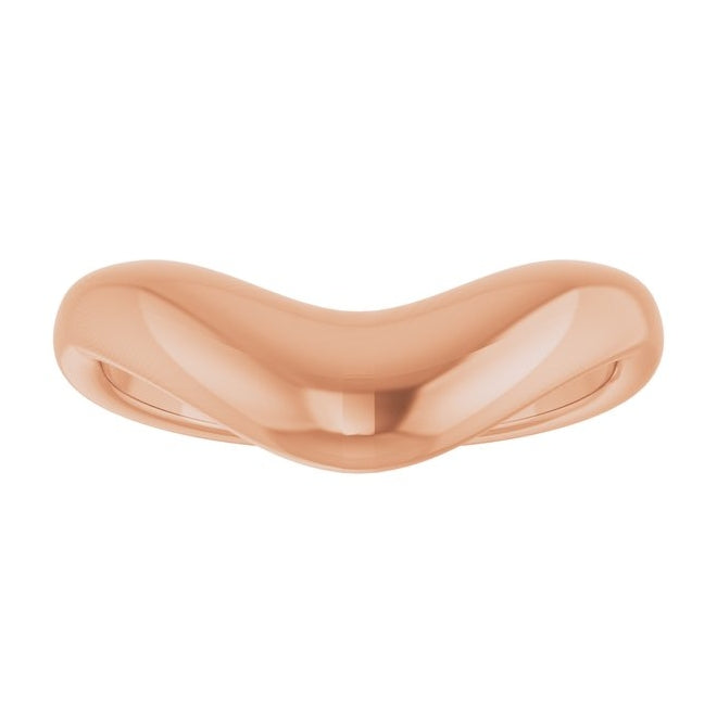 14K Yellow Or White Or Rose Gold Polished Contour Band