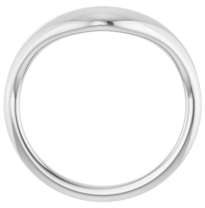 14K Yellow Or White Or Rose Gold Polished Contour Band