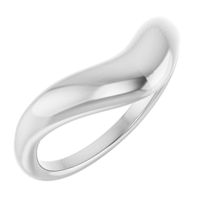 14K Yellow Or White Or Rose Gold Polished Contour Band