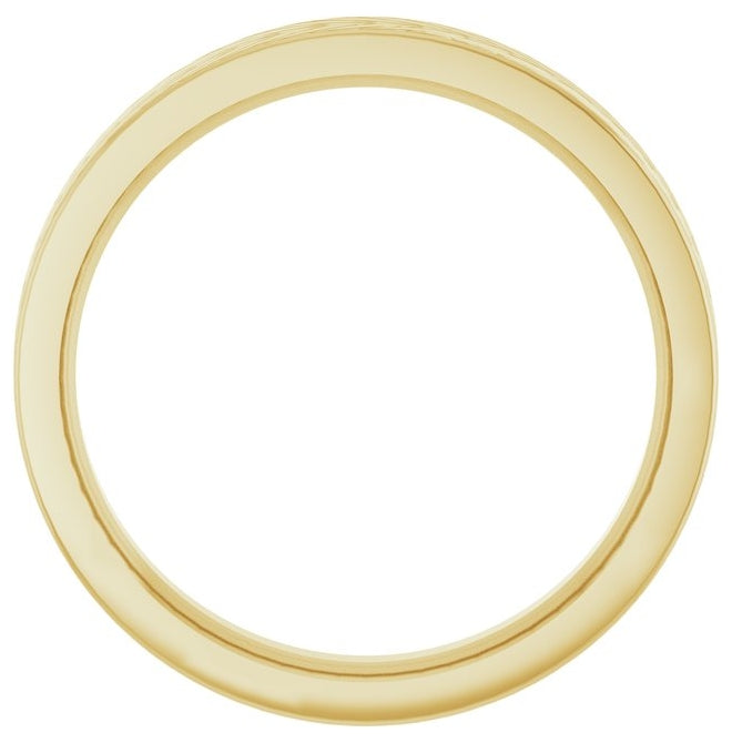 14K Yellow Or White Gold Polished Wheat Patterned Band