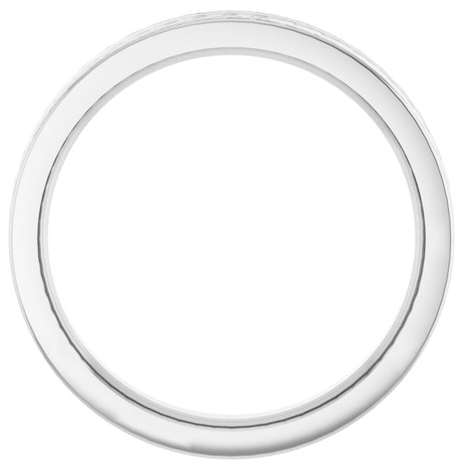 14K Yellow Or White Gold Polished Wheat Patterned Band