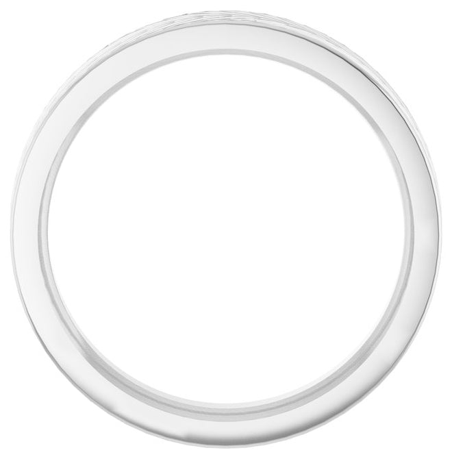 14K Yellow Or White Gold Polished Wheat Patterned Band