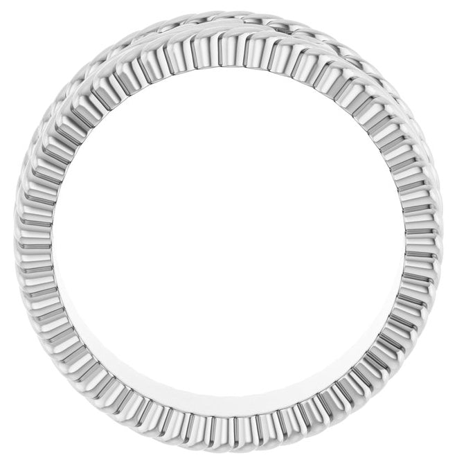 14K Yellow Gold Or Sterling Silver 7 mm Sculptural Band
