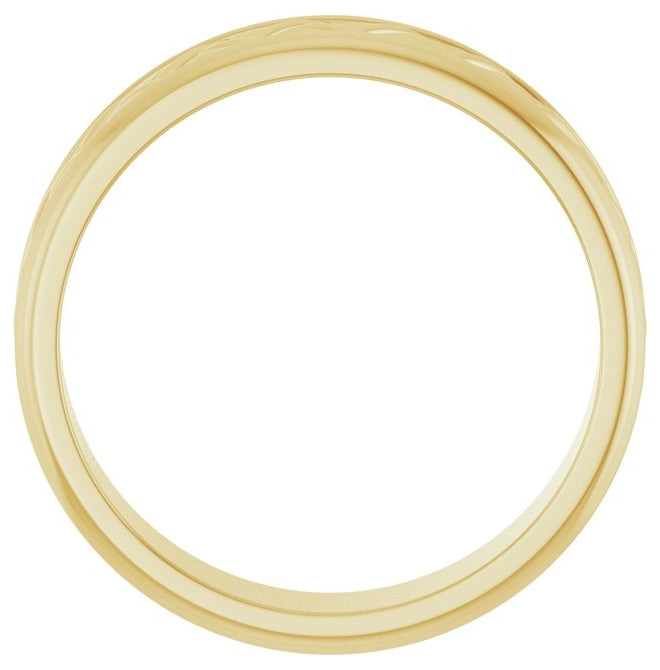 14K Yellow Or White Gold Or Sterling Silver 5.4 mm Woven-Design Flat Band
