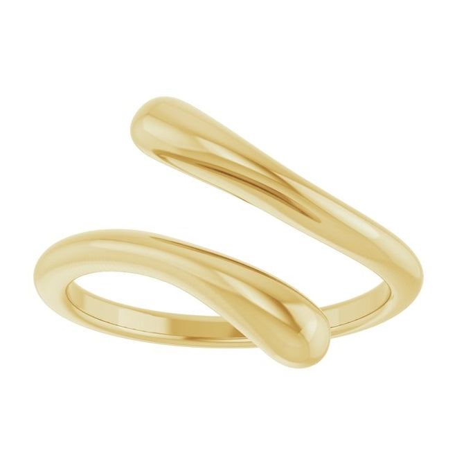 14K Yellow Or White Gold Dome Bypass Ring
