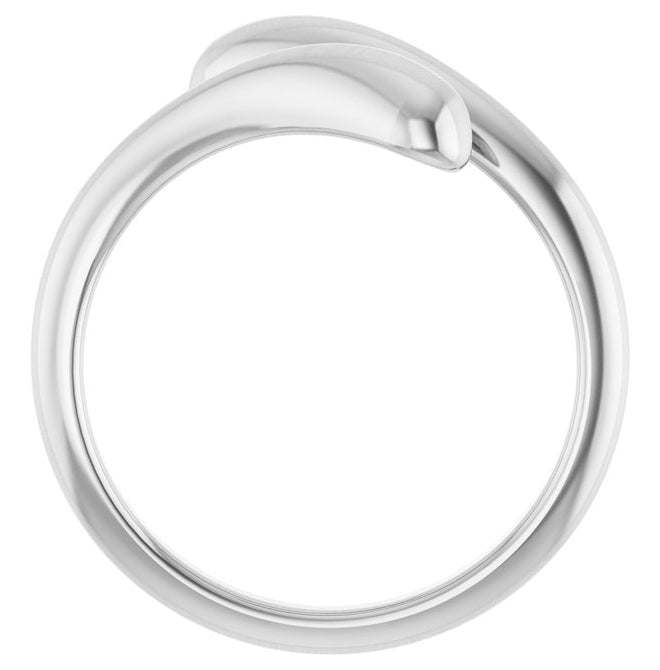 14K Yellow Or White Gold Dome Bypass Ring