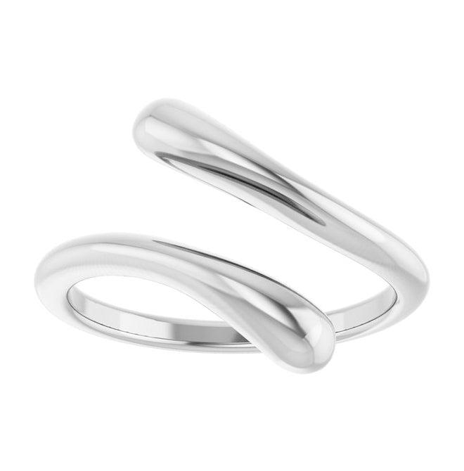 14K Yellow Or White Gold Dome Bypass Ring