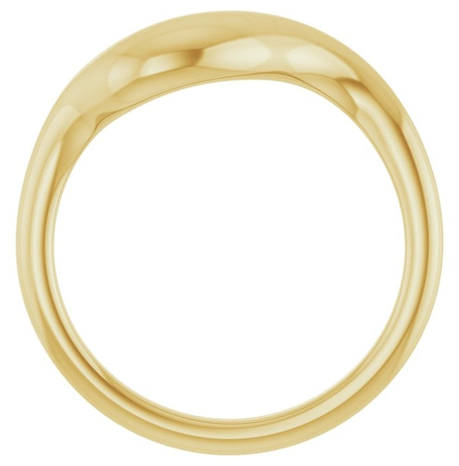 14K Yellow Gold Or Sterling Silver Puffed Freeform Ring