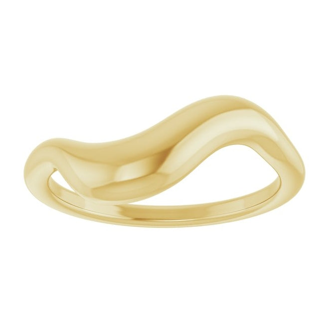 14K Yellow Gold Or Sterling Silver Puffed Freeform Ring