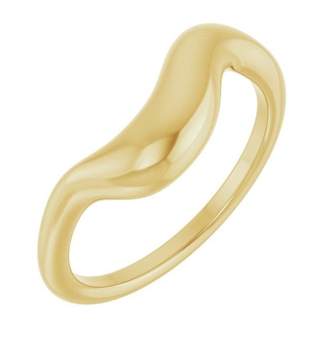 14K Yellow Gold Or Sterling Silver Puffed Freeform Ring