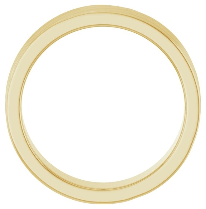 14K YellowOr White Or Rose Gold 6 mm Polished Textured Band