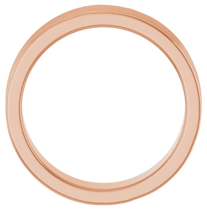 14K YellowOr White Or Rose Gold 6 mm Polished Textured Band