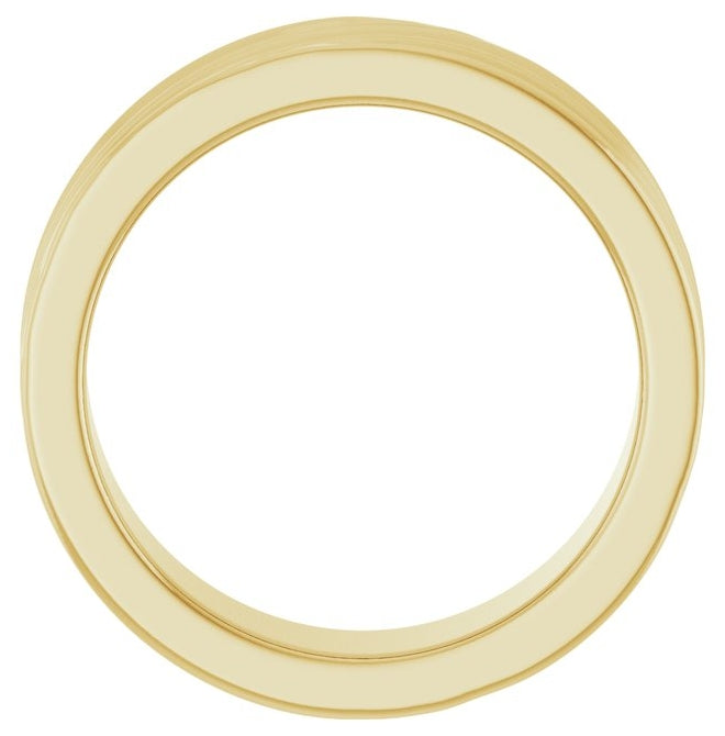 14K YellowOr White Or Rose Gold 6 mm Polished Textured Band