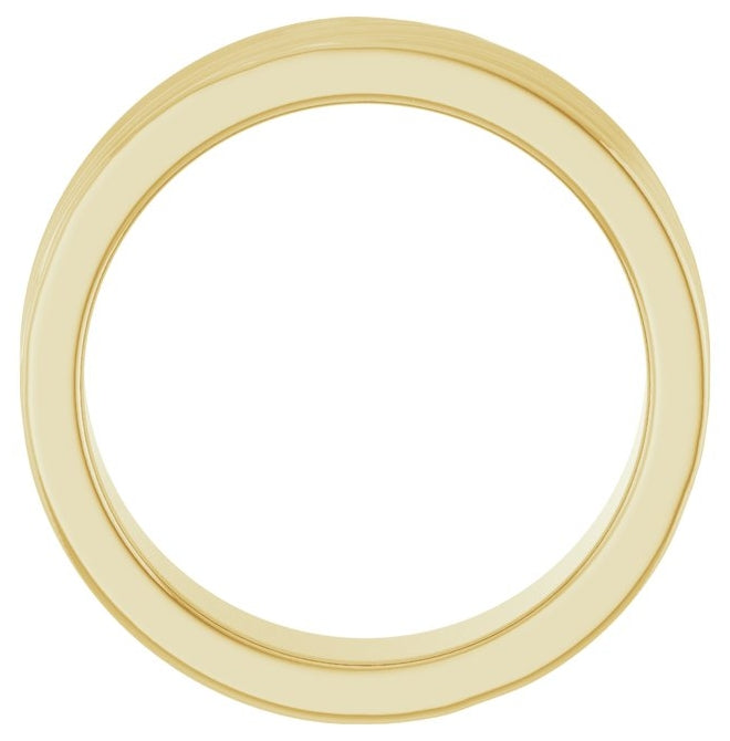 14K YellowOr White Or Rose Gold 6 mm Polished Textured Band