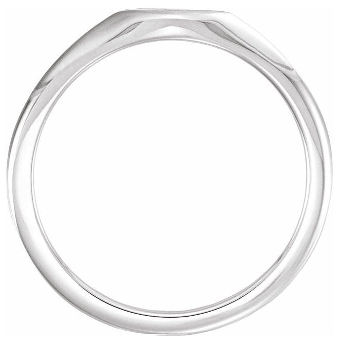 14K Yellow Gold Or Sterling Silver 4 X 2.3 Mm Brush Polished Oval Signet Ring Size 7