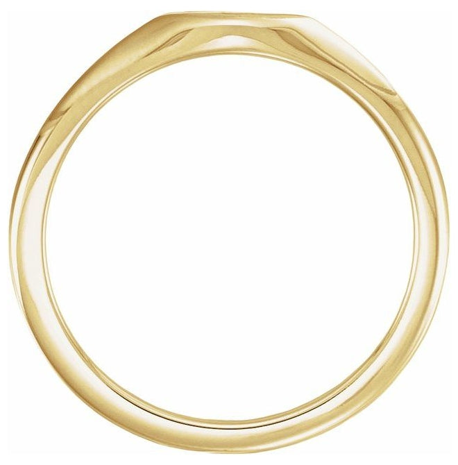 14K Yellow Gold Or Sterling Silver 4 X 2.3 Mm Brush Polished Oval Signet Ring Size 7