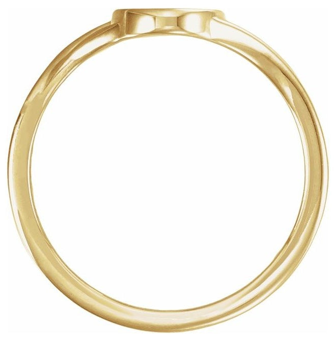 14K Yellow Gold Or Sterling Silver 11x7.5 mm Oval Signet Ring