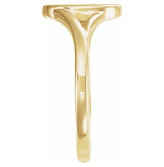 14K Yellow Gold Or Sterling Silver 11x7.5 mm Oval Signet Ring