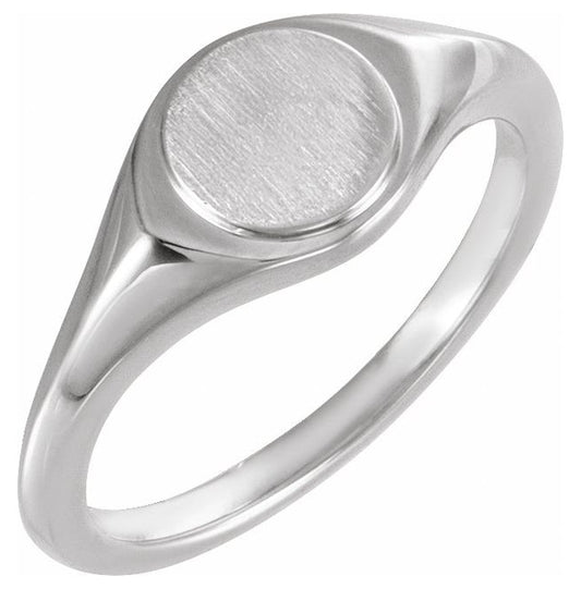 14K Yellow Gold Or Sterling Silver 7 X 7 Mm Brush Polished Knife Edge Signet Ring Size 7
