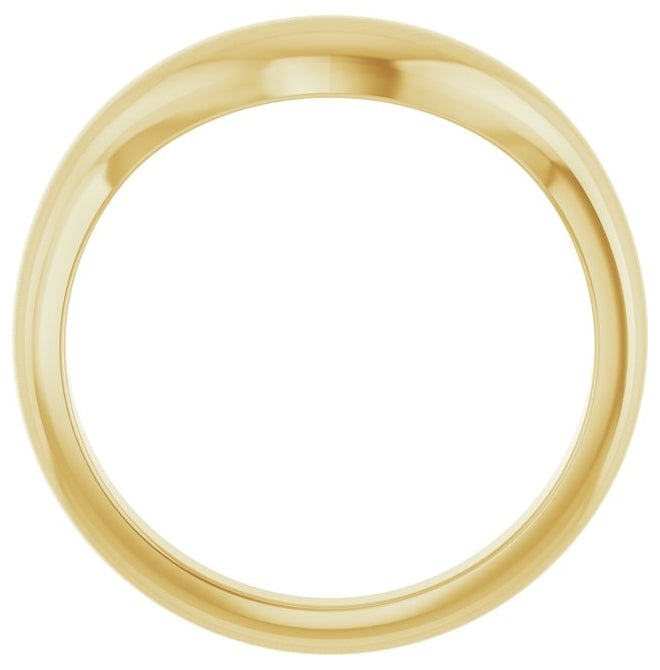 14K Yellow Or White Gold Polished Contour Band