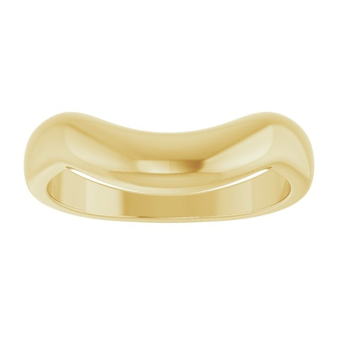 14K Yellow Or White Gold Polished Contour Band