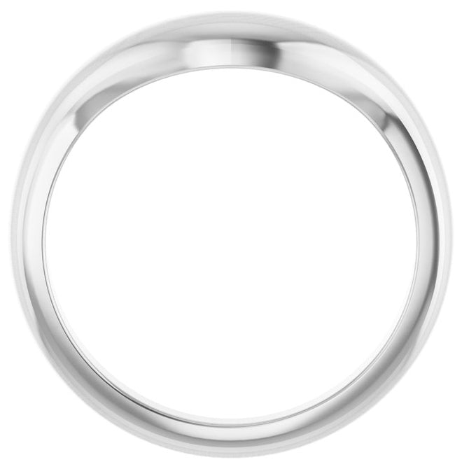 14K Yellow Or White Gold Polished Contour Band