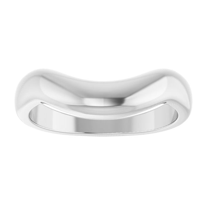 14K Yellow Or White Gold Polished Contour Band