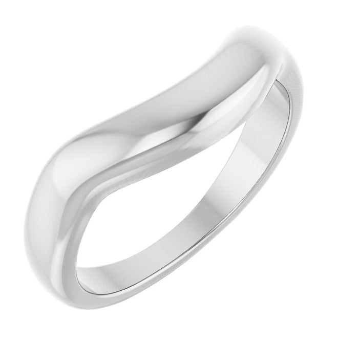 14K Yellow Or White Gold Polished Contour Band