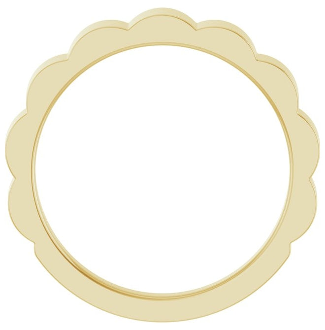14K Yellow Gold Or Sterling Silver 3 mm Grooved Tapered Band Size 7