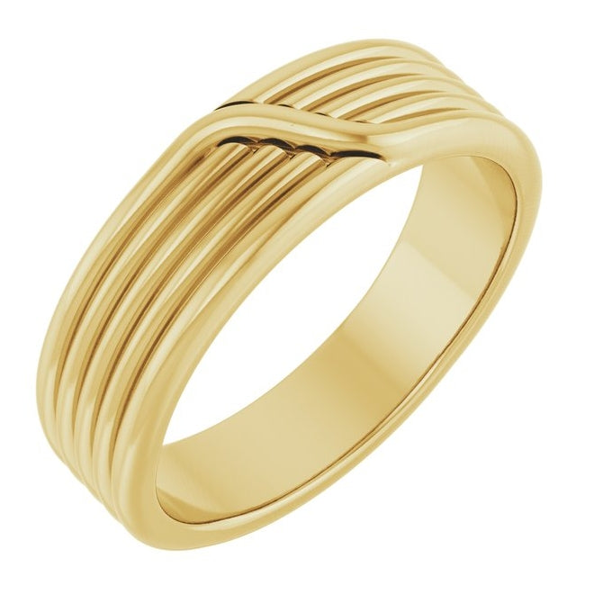 14K Yellow Gold 6 mm Coiled Band