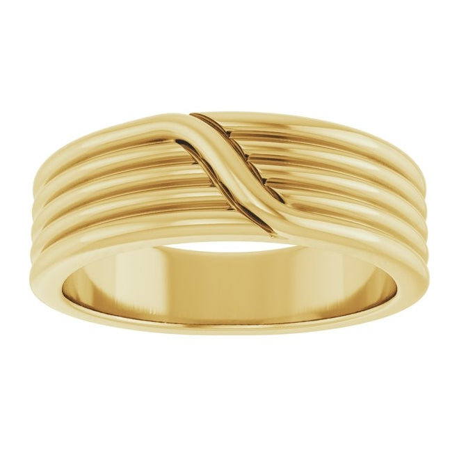 14K Yellow Gold 6 mm Coiled Band