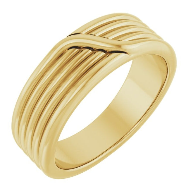 14K Yellow Gold 6 mm Coiled Band