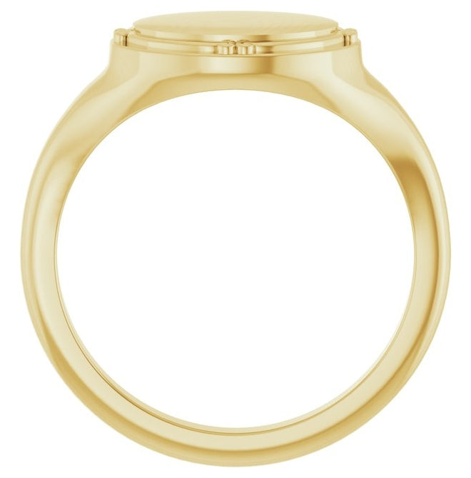 14K Yellow Or White Gold 10 X 8 Mm Polished Vintage Signet Ring