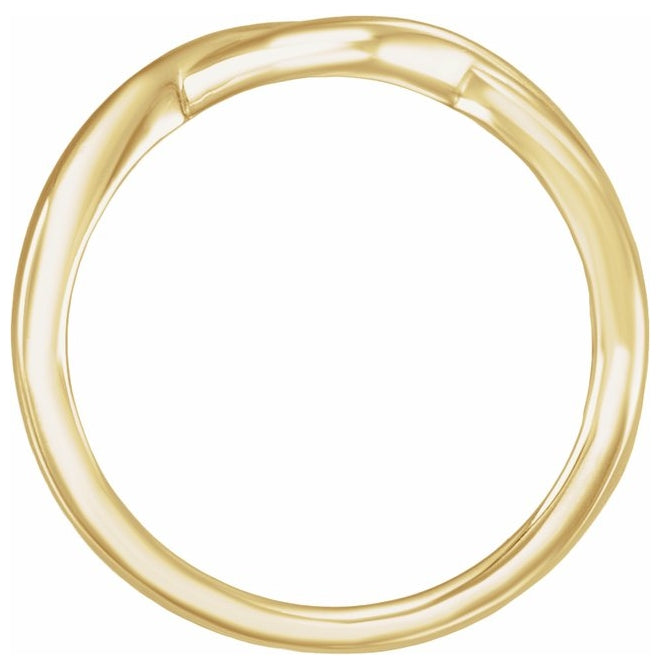 14K Yellow Gold Polished Twisted Band Size 7