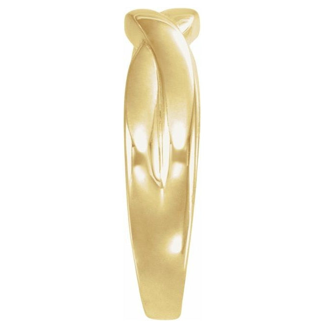 14K Yellow Gold Polished Twisted Band Size 7