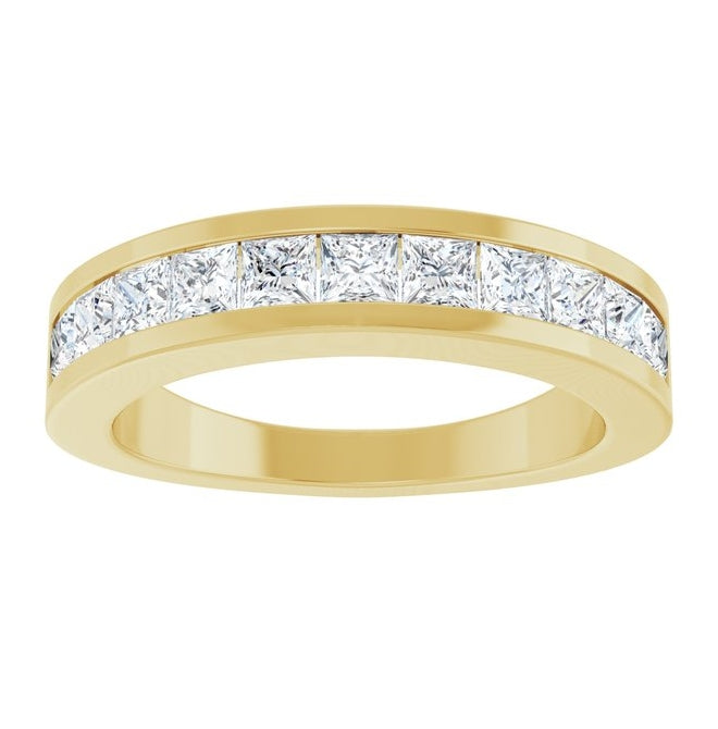 14K Yellow Or White Gold 1 CTW Lab-Grown Diamond Channel-Set Anniversary Band Size 7