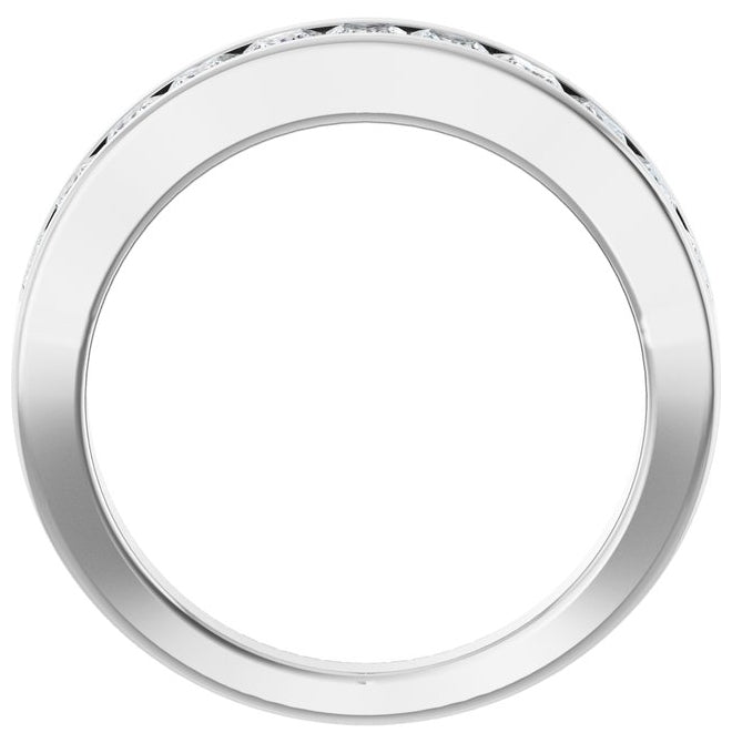 14K Yellow Or White Gold 1 CTW Lab-Grown Diamond Channel-Set Anniversary Band Size 7
